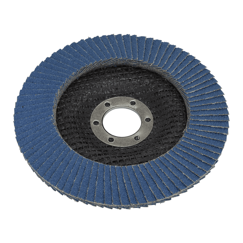 Sealey FD12580 125mm Zirconium Flap Disc 80Grit 22mm Bore - FD12580 - Sealey Tools UK - Trade Counter Direct