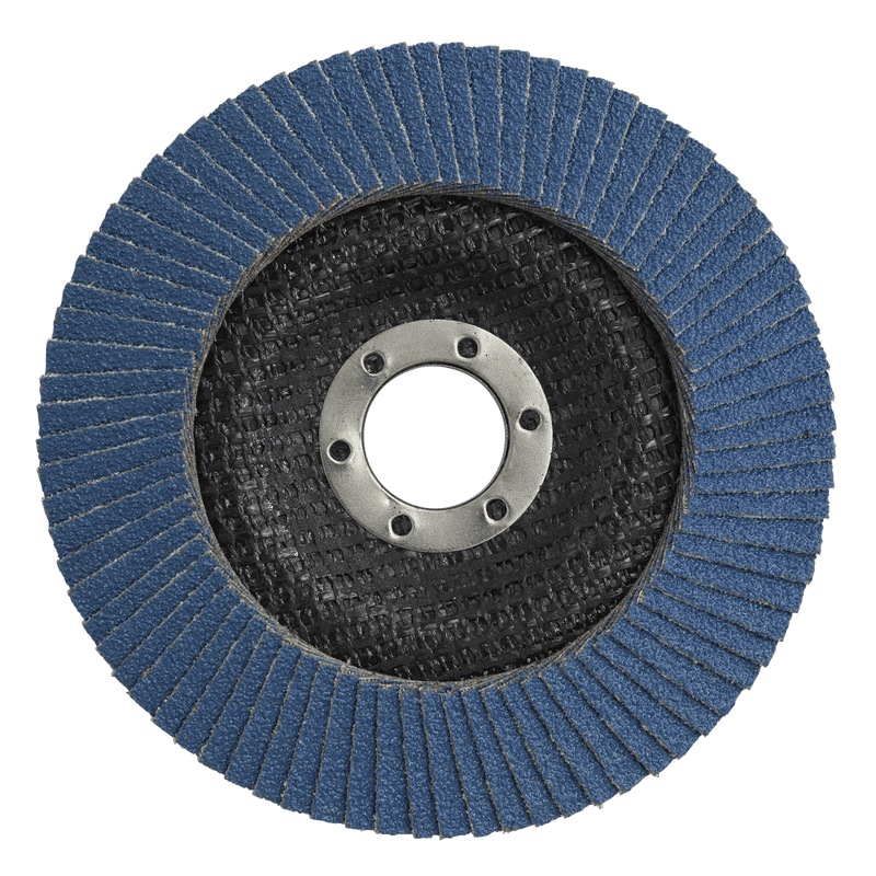 Sealey FD12580 125mm Zirconium Flap Disc 80Grit 22mm Bore - FD12580 - Sealey Tools UK - Trade Counter Direct