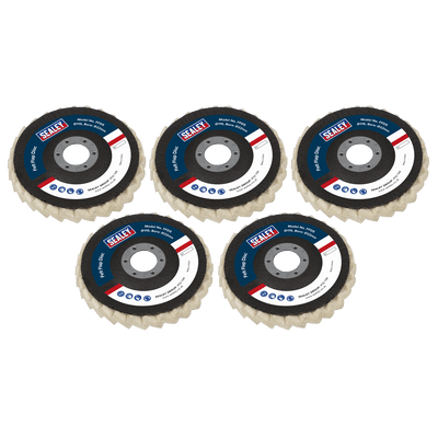 Sealey FFD5 Felt Flap Disc Ø115mm Ø22mm Bore - Pack of 5 - FFD5 - Sealey Tools UK - Trade Counter Direct