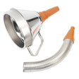Sealey FM16F Funnel Metal with Flexible Spout & Filter Ø160mm - FM16F - Sealey Tools UK - Trade Counter Direct