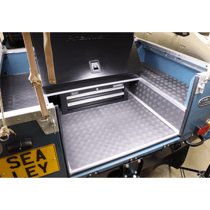 Sealey FT1S Vinyl Floor Tile with Peel & Stick Backing Silver Treadplate - Pack of 16 - FT1S - Sealey Tools UK - Trade Counter Direct