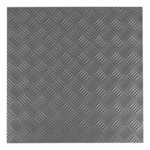 Sealey FT1S Vinyl Floor Tile with Peel & Stick Backing Silver Treadplate - Pack of 16 - FT1S - Sealey Tools UK - Trade Counter Direct
