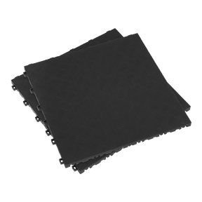 Sealey FT3B Polypropylene Floor Tile 400 x 400mm - Black Treadplate - Pack of 9 - FT3B - Sealey Tools UK - Trade Counter Direct