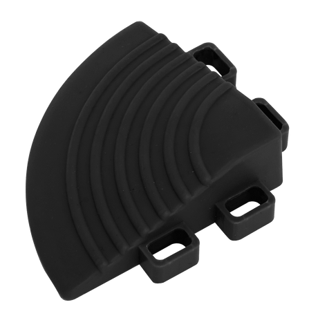 Sealey FT3CB Polypropylene Floor Tile Corners 60 x 60mm Black - Pack of 4 - FT3CB - Sealey Tools UK - Trade Counter Direct