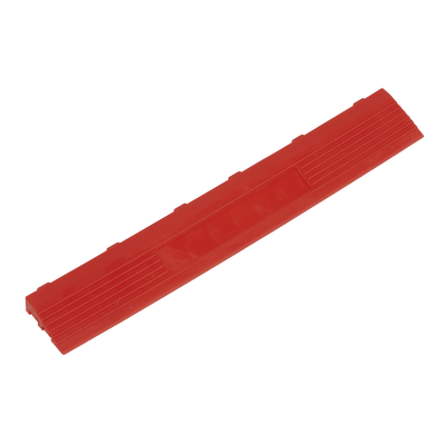 Sealey FT3ERF Polypropylene Floor Tile Edge 400 x 60mm Red Female - Pack of 6 - FT3ERF - Sealey Tools UK - Trade Counter Direct