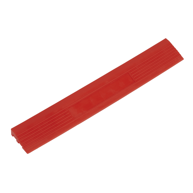Sealey FT3ERM Polypropylene Floor Tile Edge 400 x 60mm, Red Male - Pack of 6 - FT3ERM - Sealey Tools UK - Trade Counter Direct
