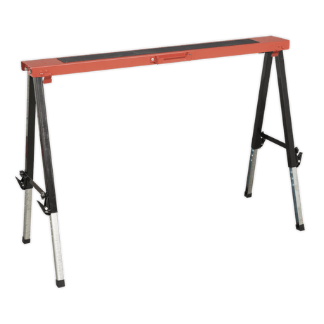 Sealey FTAL1 Fold Down Trestle with Adjustable Legs 150kg Capacity - FTAL1 - Sealey Tools UK - Trade Counter Direct