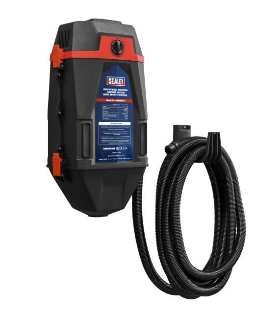 Sealey GV180WM Wall Mounted Garage Vacuum 1200W with Remote Control - GV180WM - Sealey Tools UK - Trade Counter Direct