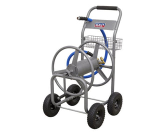 Sealey HRKIT30 Heavy - Duty Hose Reel Cart with 30m Heavy - Duty Ø19mm Hot & Cold Rubber Water Hose - HRKIT30 - Sealey Tools UK - Trade Counter Direct