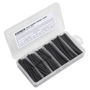 Sealey HST501B Heat Shrink Tubing Assortment 180pc 50 & 100mm Black - HST501B - Sealey Tools UK - Trade Counter Direct