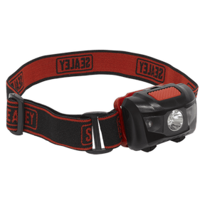 Sealey HT03LED Head Torch 3W SMD & 2 Red LED 3 x AAA Cell - HT03LED - Sealey Tools UK - Trade Counter Direct