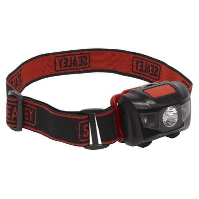 Sealey HT03LED Head Torch 3W SMD & 2 Red LED 3 x AAA Cell - HT03LED - Sealey Tools UK - Trade Counter Direct