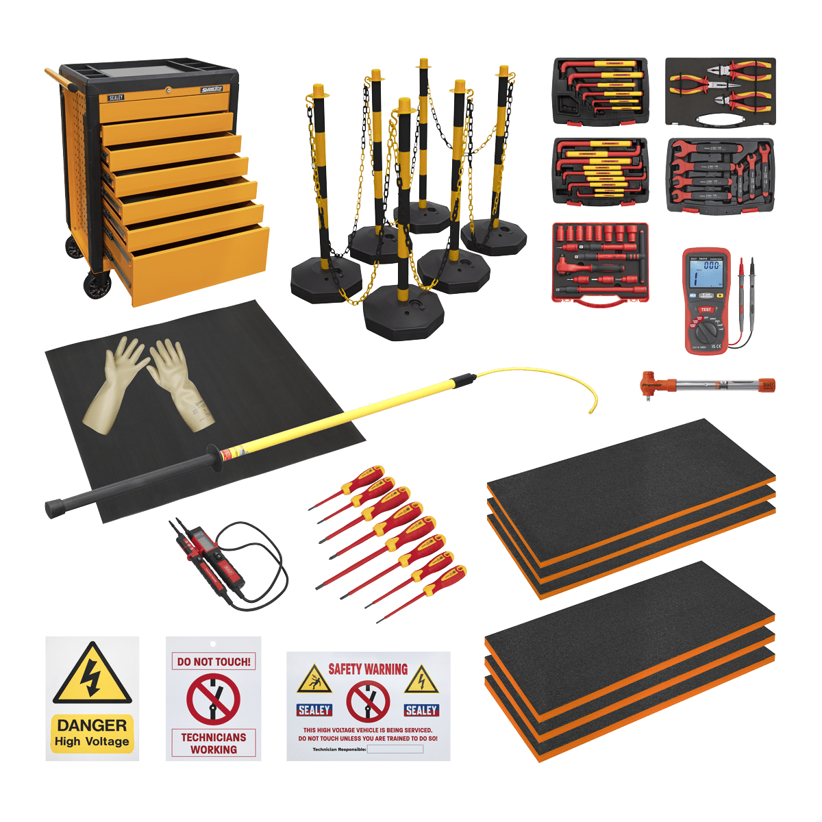 Sealey HVCOM1 EV/Hybrid Master Tool Kit 19pc - HVCOM1 - Sealey Tools UK - Trade Counter Direct