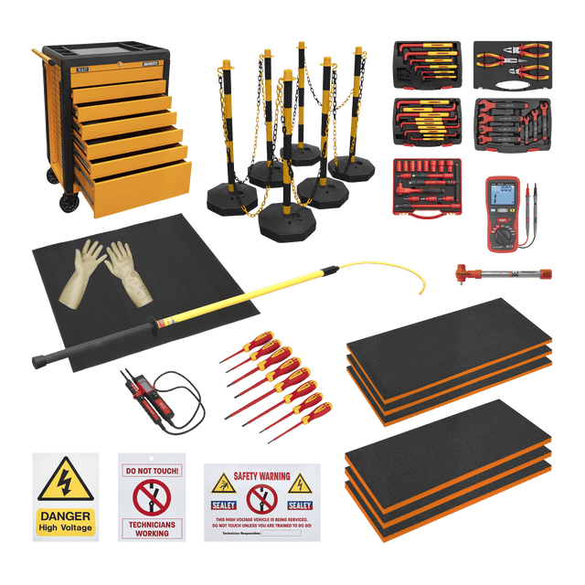 Sealey HVCOM1 EV/Hybrid Master Tool Kit 19pc - HVCOM1 - Sealey Tools UK - Trade Counter Direct