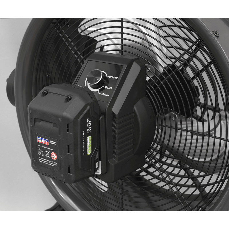 Sealey HVD16CCOMBO 2 - in - 1 Cordless/Corded 16" High Velocity Drum Fan 20V SV20 Series Kit - HVD16CCOMBO - Sealey Tools UK - Trade Counter Direct