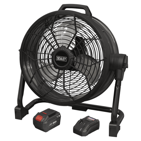 Sealey HVD16CCOMBO 2 - in - 1 Cordless/Corded 16" High Velocity Drum Fan 20V SV20 Series Kit - HVD16CCOMBO - Sealey Tools UK - Trade Counter Direct