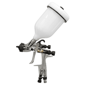 Sealey HVLP05 HVLP Gravity Feed Spray Gun 1.3mm Set - Up - HVLP05 - Sealey Tools UK - Trade Counter Direct