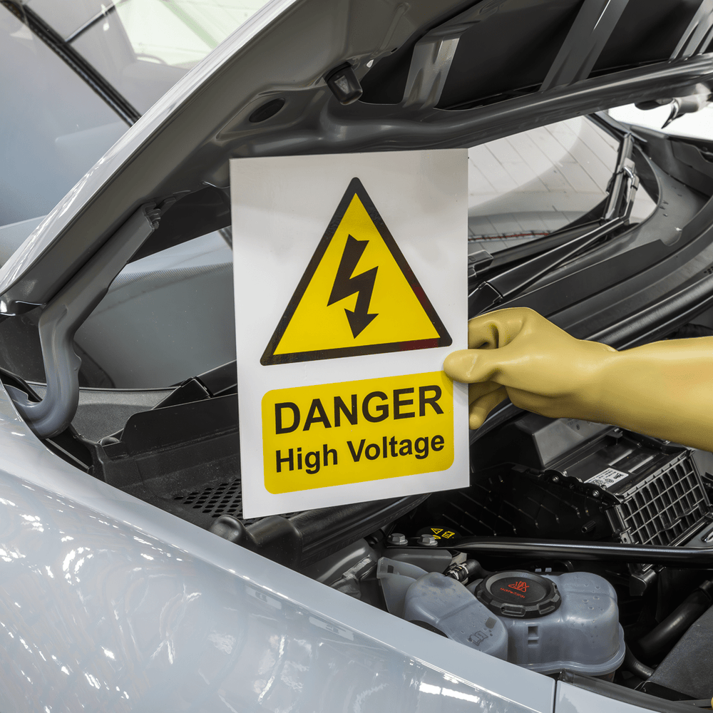 Sealey HVSA4 High Voltage Warning Sign 200 x 300mm - HVSA4 - Sealey Tools UK - Trade Counter Direct