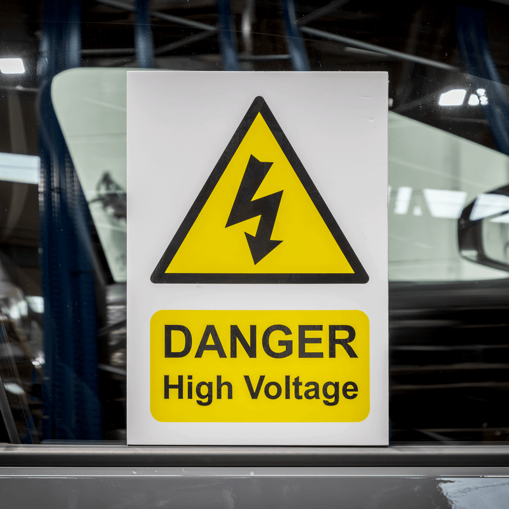 Sealey HVSA4 High Voltage Warning Sign 200 x 300mm - HVSA4 - Sealey Tools UK - Trade Counter Direct