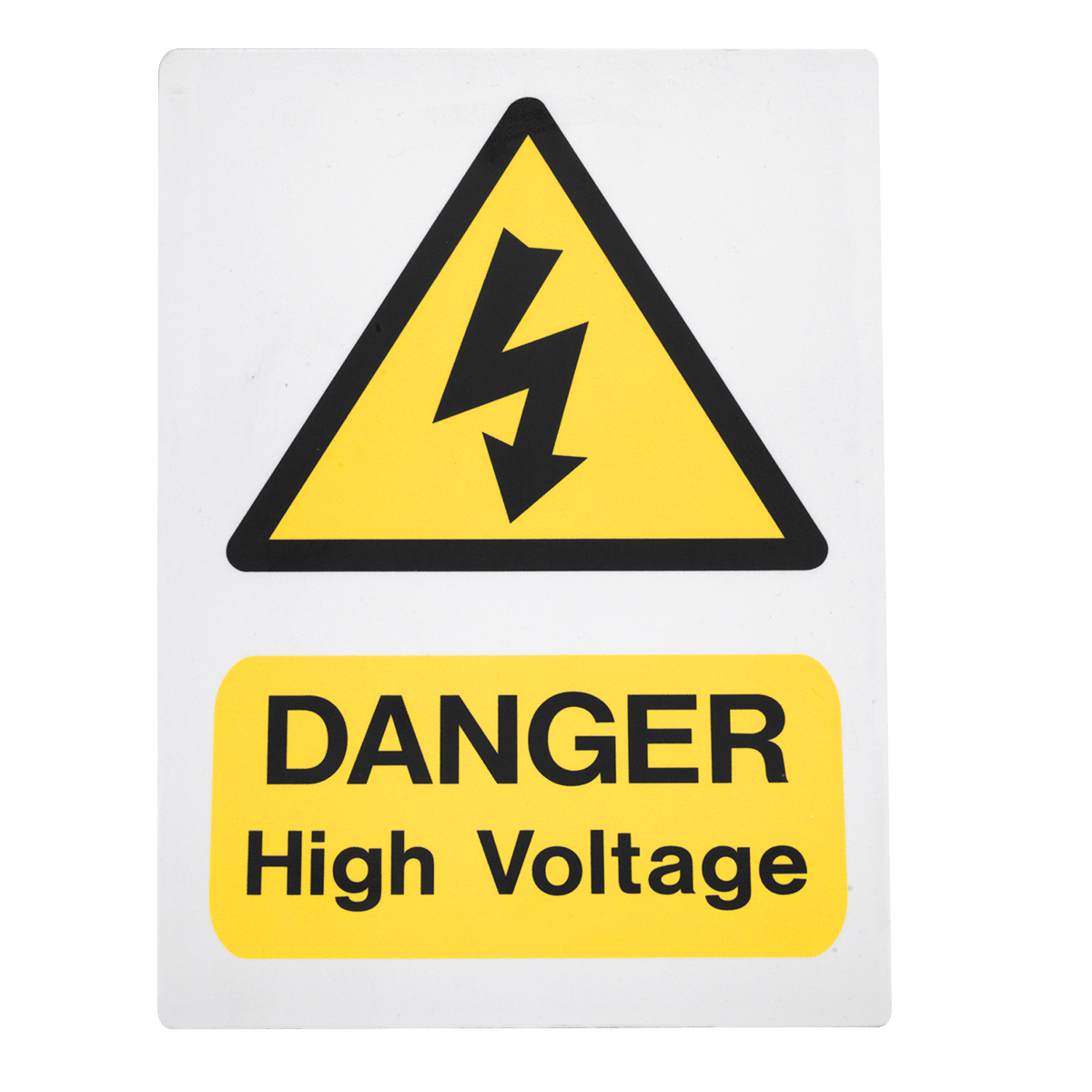 Sealey HVSA4 High Voltage Warning Sign 200 x 300mm - HVSA4 - Sealey Tools UK - Trade Counter Direct
