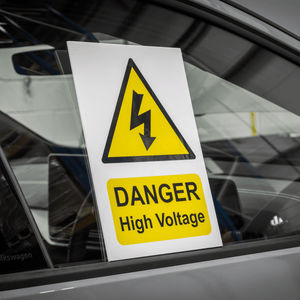 Sealey HVSA4 High Voltage Warning Sign 200 x 300mm - HVSA4 - Sealey Tools UK - Trade Counter Direct