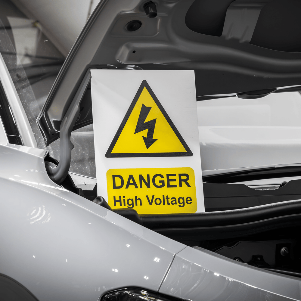 Sealey HVSA4 High Voltage Warning Sign 200 x 300mm - HVSA4 - Sealey Tools UK - Trade Counter Direct