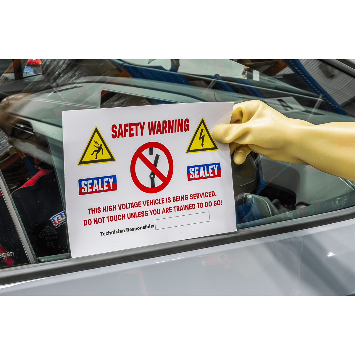 Sealey HYBRIDSIGN Hybrid/Electric Vehicle Warning Sign - HYBRIDSIGN - Sealey Tools UK - Trade Counter Direct