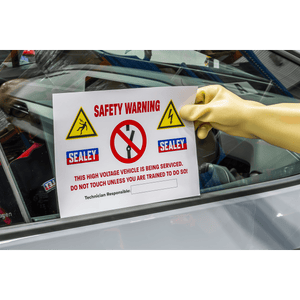 Sealey HYBRIDSIGN Hybrid/Electric Vehicle Warning Sign - HYBRIDSIGN - Sealey Tools UK - Trade Counter Direct