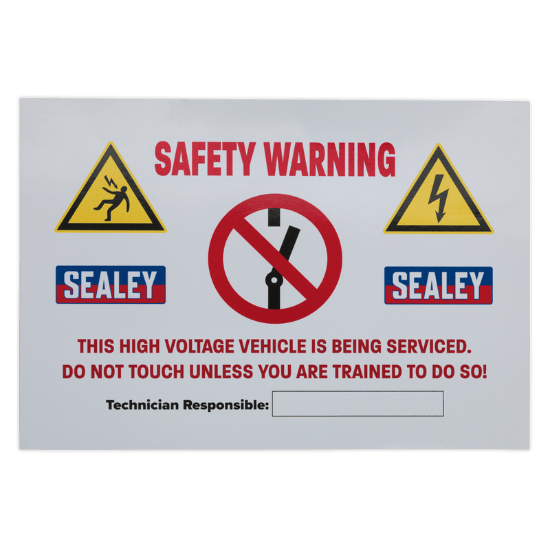 Sealey HYBRIDSIGN Hybrid/Electric Vehicle Warning Sign - HYBRIDSIGN - Sealey Tools UK - Trade Counter Direct