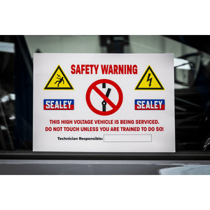 Sealey HYBRIDSIGN Hybrid/Electric Vehicle Warning Sign - HYBRIDSIGN - Sealey Tools UK - Trade Counter Direct