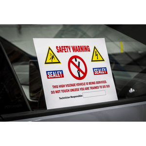 Sealey HYBRIDSIGN Hybrid/Electric Vehicle Warning Sign - HYBRIDSIGN - Sealey Tools UK - Trade Counter Direct