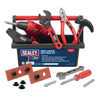 Sealey JTK1 19pc Junior Toy Tool Kit - JTK1 - Sealey Tools UK - Trade Counter Direct