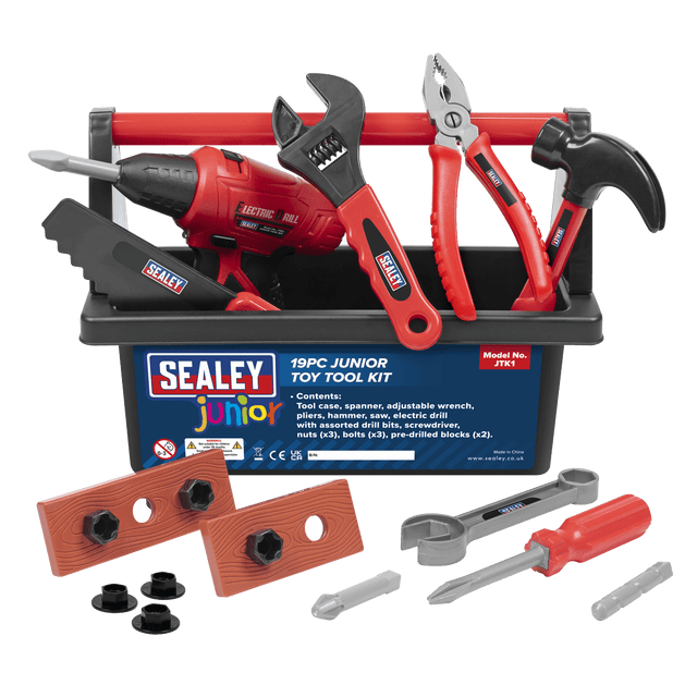 Sealey JTK1 19pc Junior Toy Tool Kit - JTK1 - Sealey Tools UK - Trade Counter Direct