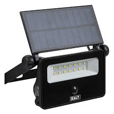 Sealey LED16S Extra - Slim Solar Floodlight with Wall Bracket 16W SMD LED - LED16S - Sealey Tools UK - Trade Counter Direct