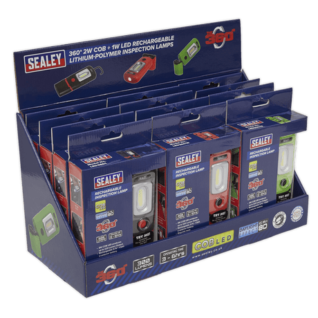 Sealey LED3601COMBO LED3601 Series Inspection Light Combination - Display Pack of 12 - LED3601COMBO - Sealey Tools UK - Trade Counter Direct
