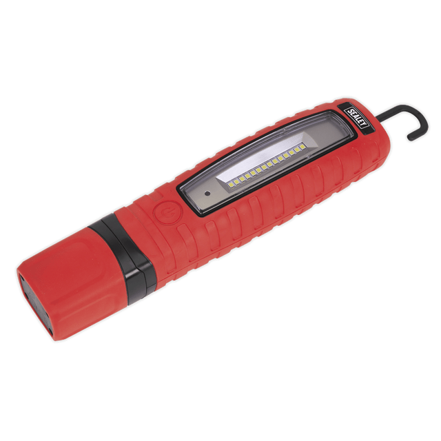 Sealey LED360R 360° 8W & 3W SMD LED Red Rechargeable Inspection Light - LED360R - Sealey Tools UK - Trade Counter Direct