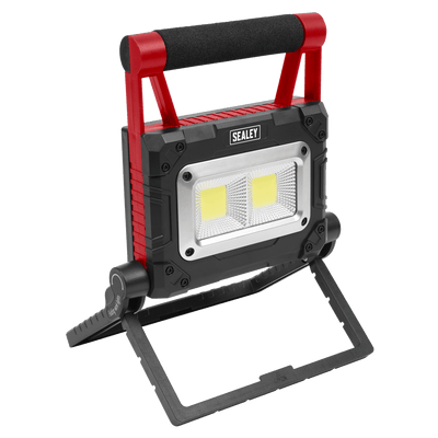 Sealey LEDFL15WS 15W COB LED Solar Powered Rechargeable Portable Floodlight - LEDFL15WS - Sealey Tools UK - Trade Counter Direct