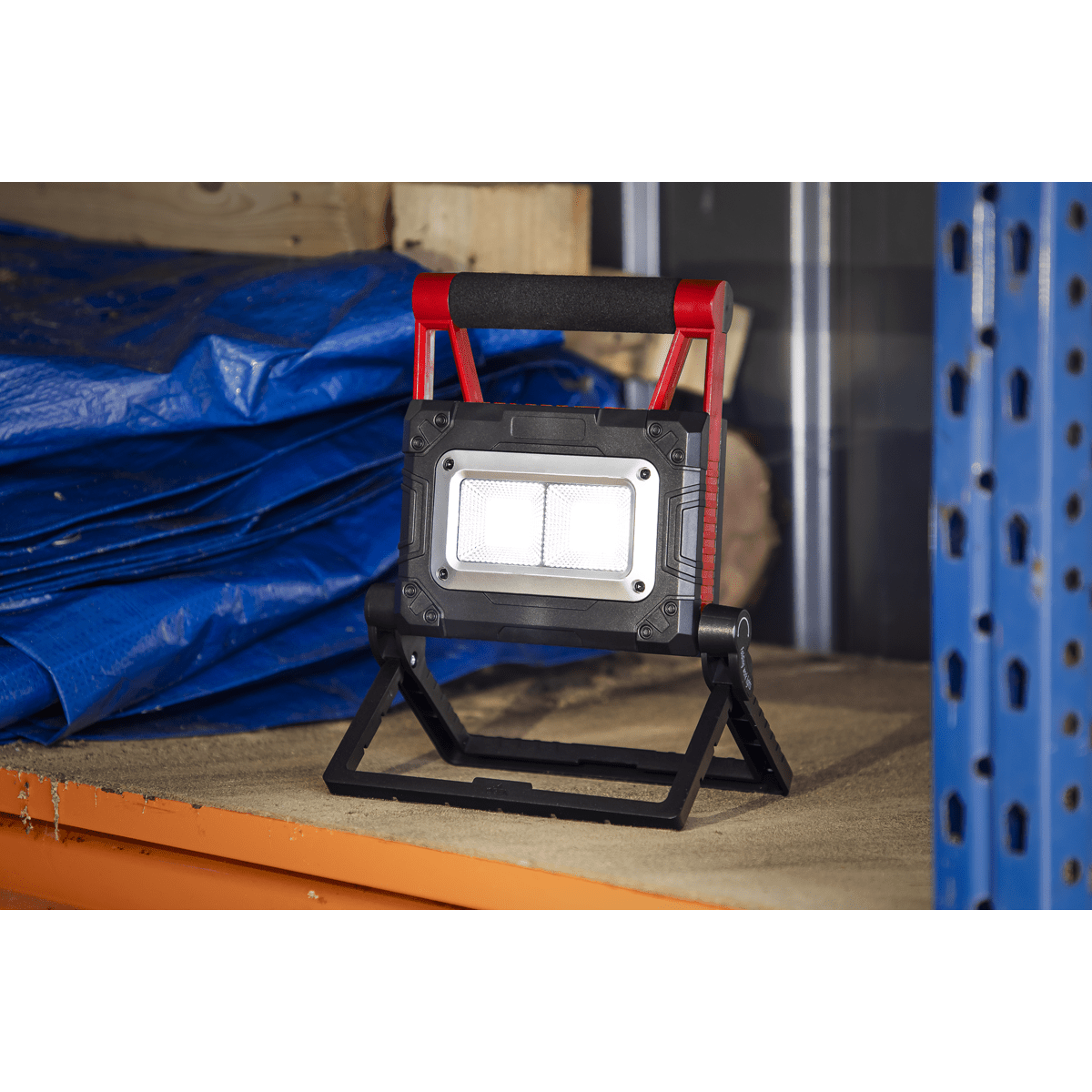 Sealey LEDFL15WS 15W COB LED Solar Powered Rechargeable Portable Floodlight - LEDFL15WS - Sealey Tools UK - Trade Counter Direct