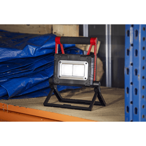 Sealey LEDFL15WS 15W COB LED Solar Powered Rechargeable Portable Floodlight - LEDFL15WS - Sealey Tools UK - Trade Counter Direct