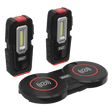 Sealey LEDWCBCOMBO3 Inspection Light (x2) 3W & 1W COB LED & Double Wireless Charging Base - LEDWCBCOMBO3 - Sealey Tools UK - Trade Counter Direct
