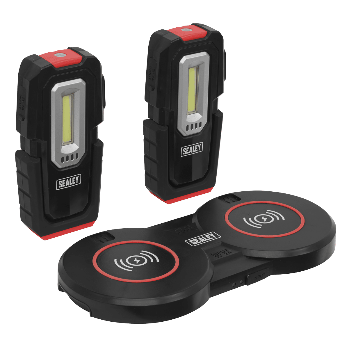 Sealey LEDWCBCOMBO3 Inspection Light (x2) 3W & 1W COB LED & Double Wireless Charging Base - LEDWCBCOMBO3 - Sealey Tools UK - Trade Counter Direct