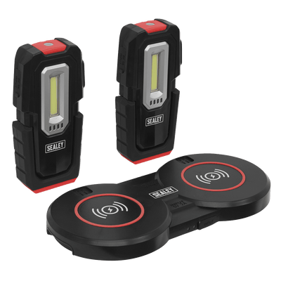 Sealey LEDWCBCOMBO3 Inspection Light (x2) 3W & 1W COB LED & Double Wireless Charging Base - LEDWCBCOMBO3 - Sealey Tools UK - Trade Counter Direct
