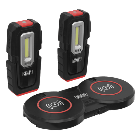 Sealey LEDWCBCOMBO3 Inspection Light (x2) 3W & 1W COB LED & Double Wireless Charging Base - LEDWCBCOMBO3 - Sealey Tools UK - Trade Counter Direct