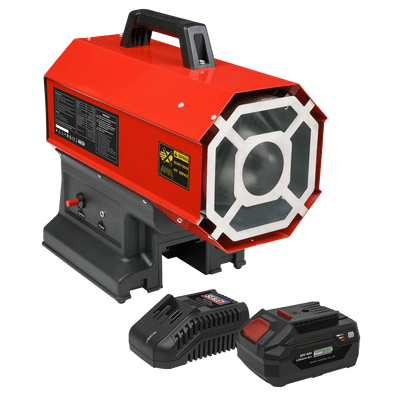 Sealey LP69CCOMBO 2 - in - 1 Cordless/Corded Space Warmer® 30,000 - 68,000Btu/hr(9 - 20kW) Propane Heater Kit - LP69CCOMBO - Sealey Tools UK - Trade Counter Direct