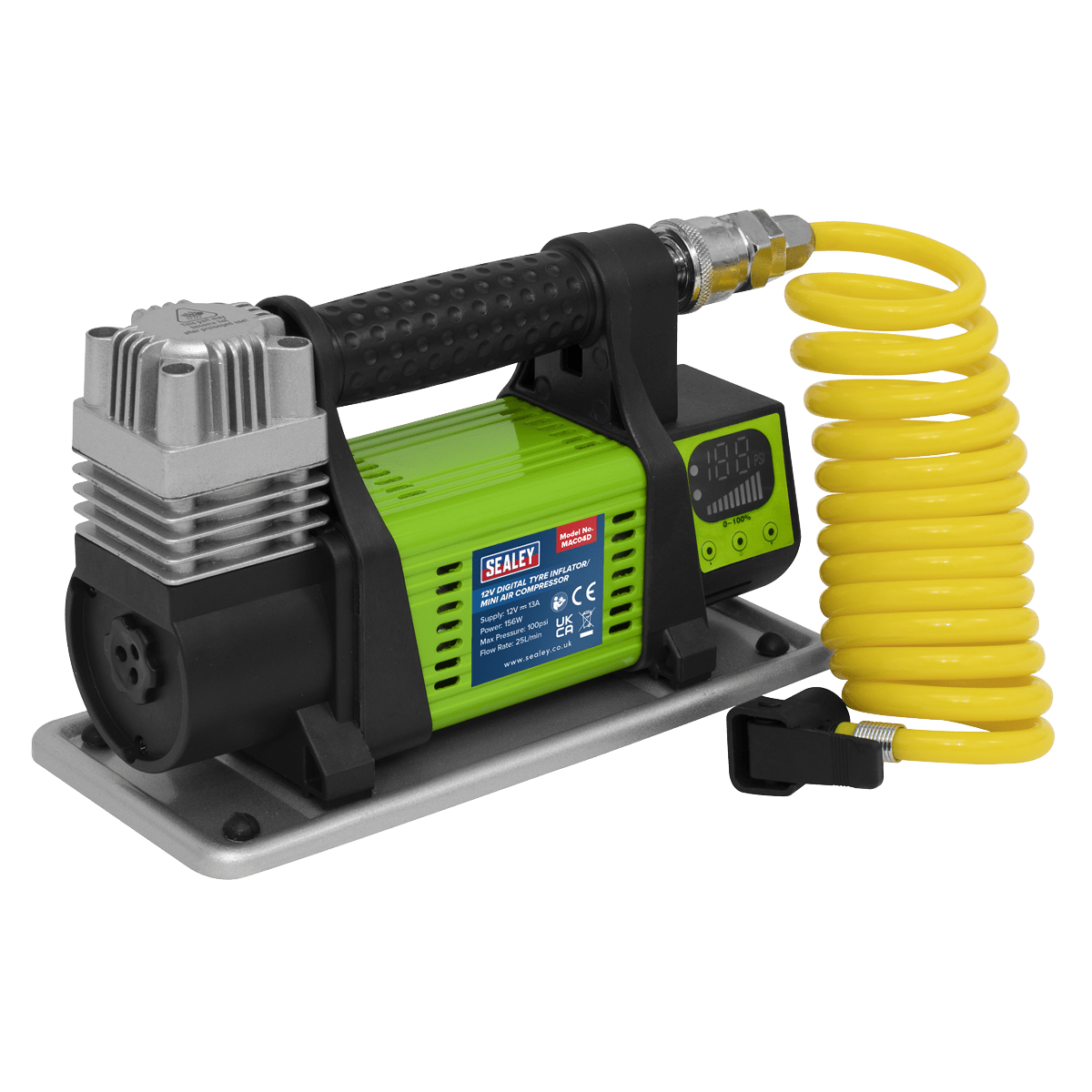 Sealey MAC04D Digital Tyre Inflator/Mini Air Compressor 12V - MAC04D - Sealey Tools UK - Trade Counter Direct