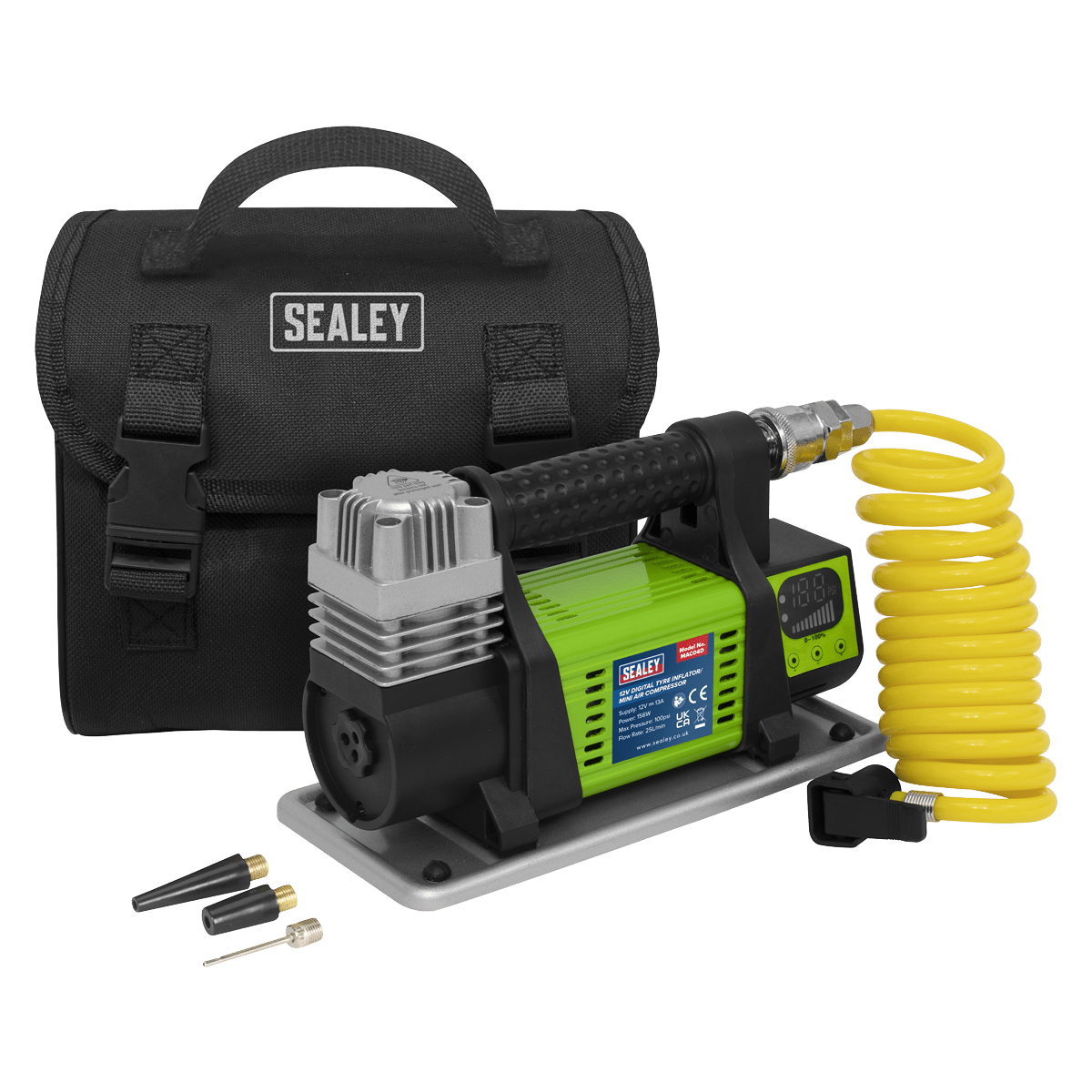 Sealey MAC04D Digital Tyre Inflator/Mini Air Compressor 12V - MAC04D - Sealey Tools UK - Trade Counter Direct