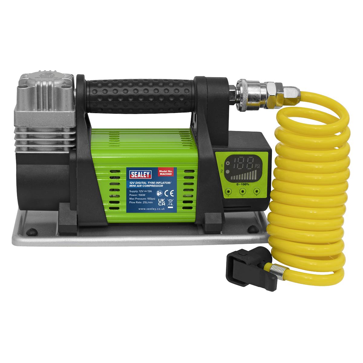 Sealey MAC04D Digital Tyre Inflator/Mini Air Compressor 12V - MAC04D - Sealey Tools UK - Trade Counter Direct