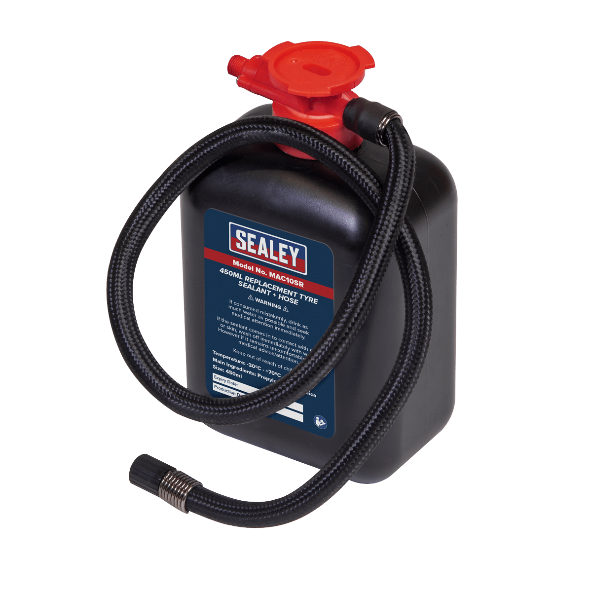 Sealey MAC10SR Replacement Tyre Sealant & Hose 450ml - MAC10SR - Sealey Tools UK - Trade Counter Direct