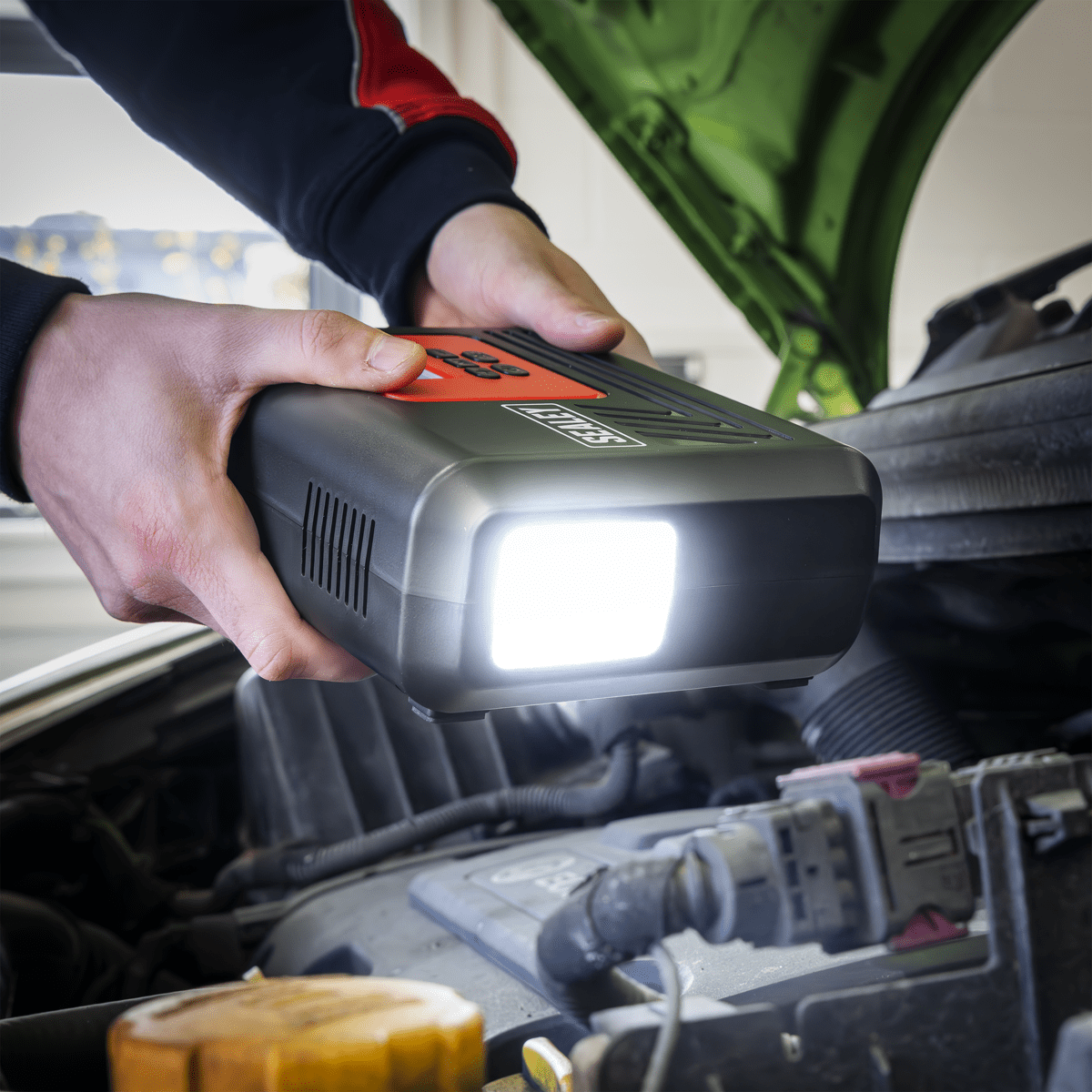 Sealey MAC12D Tyre Inflator with Worklight 12V - MAC12D - Sealey Tools UK - Trade Counter Direct