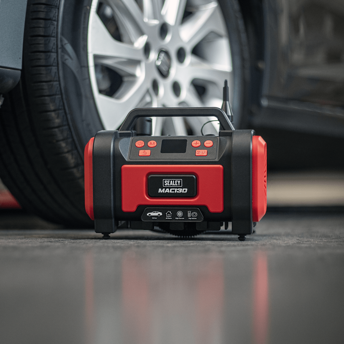 Sealey MAC13D Tyre Inflator & High-Volume Air Pump 12V/230V AC - MAC13D - Sealey Tools UK - Trade Counter Direct